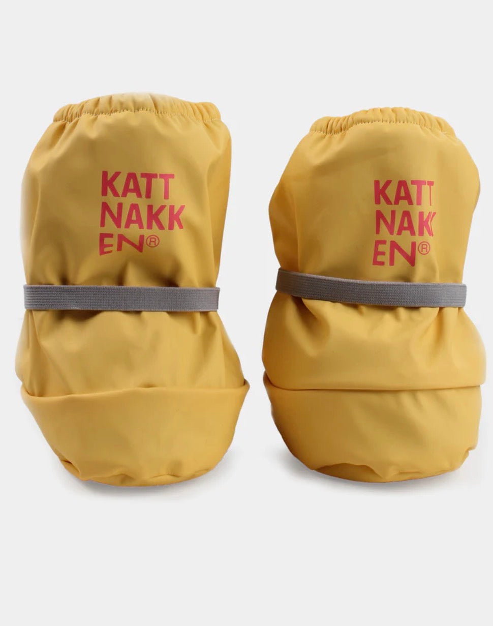 Kattnakken - Regnsokker - Gul - Unisex - 0-2 år