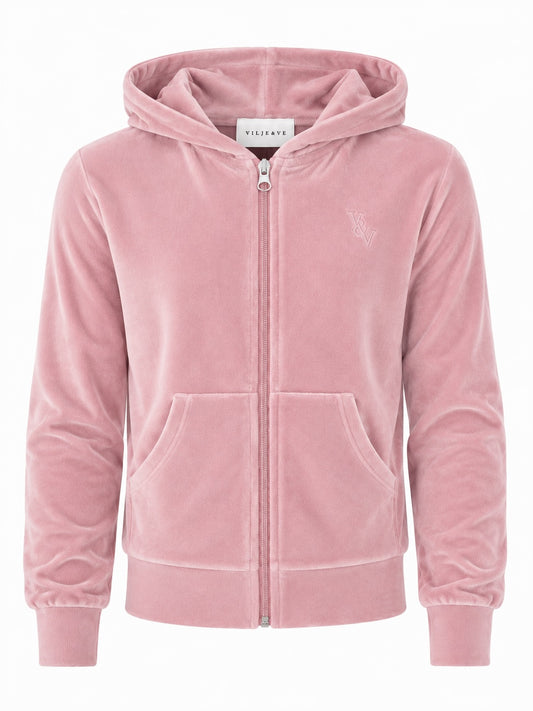 Vilje & Ve - Hermine Velour Jacket - Soft Pink - Jente - 6-12 år
