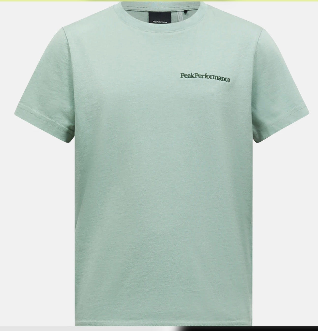 Peak Performance – T-skjorte med brodert logo – Lysgrønn – Unisex – 10-15 år