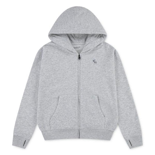 Abercrombie - Zip Hoody - Grå - Unisex - 9-16 år