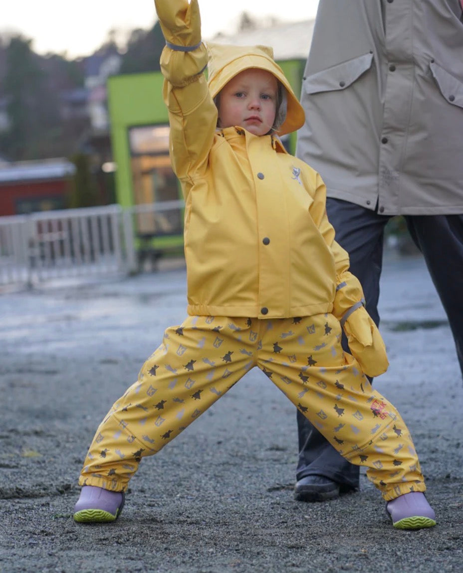 Kattnakken - Plask Regnsett Superkatten - Bananskum - Unisex 1-8 år