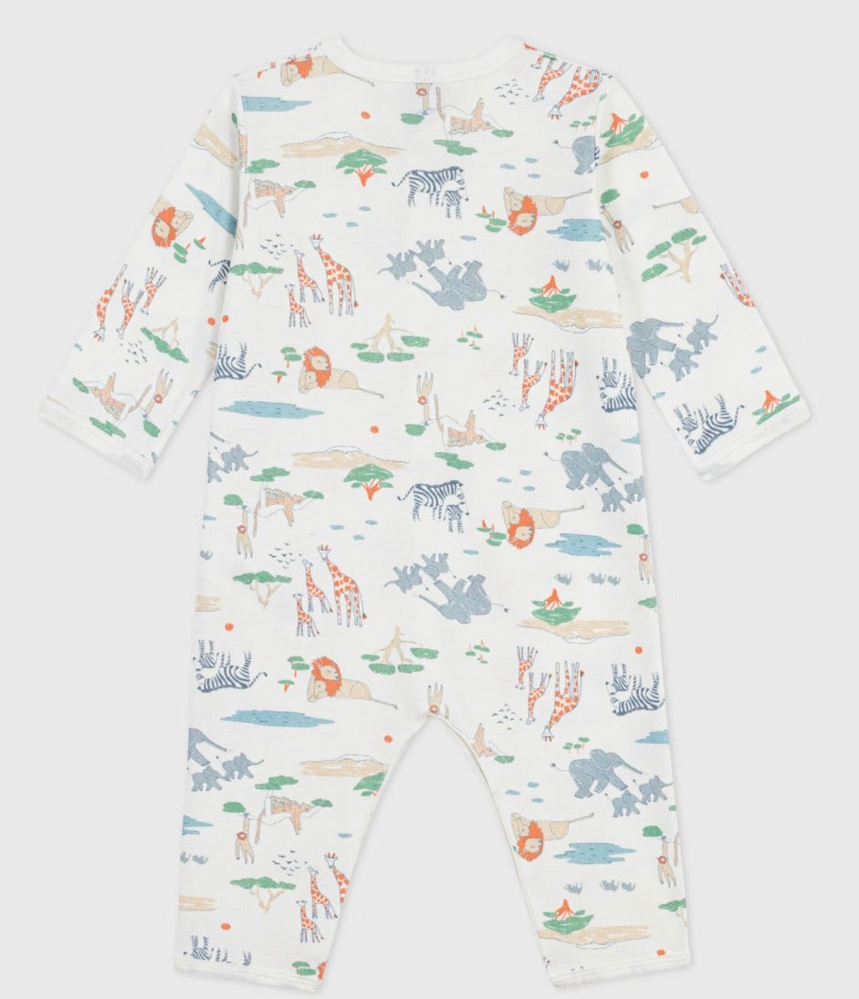 Petit Bateau – Pyjamas med dyremotiv – Safari – Gutt – 0-2 år