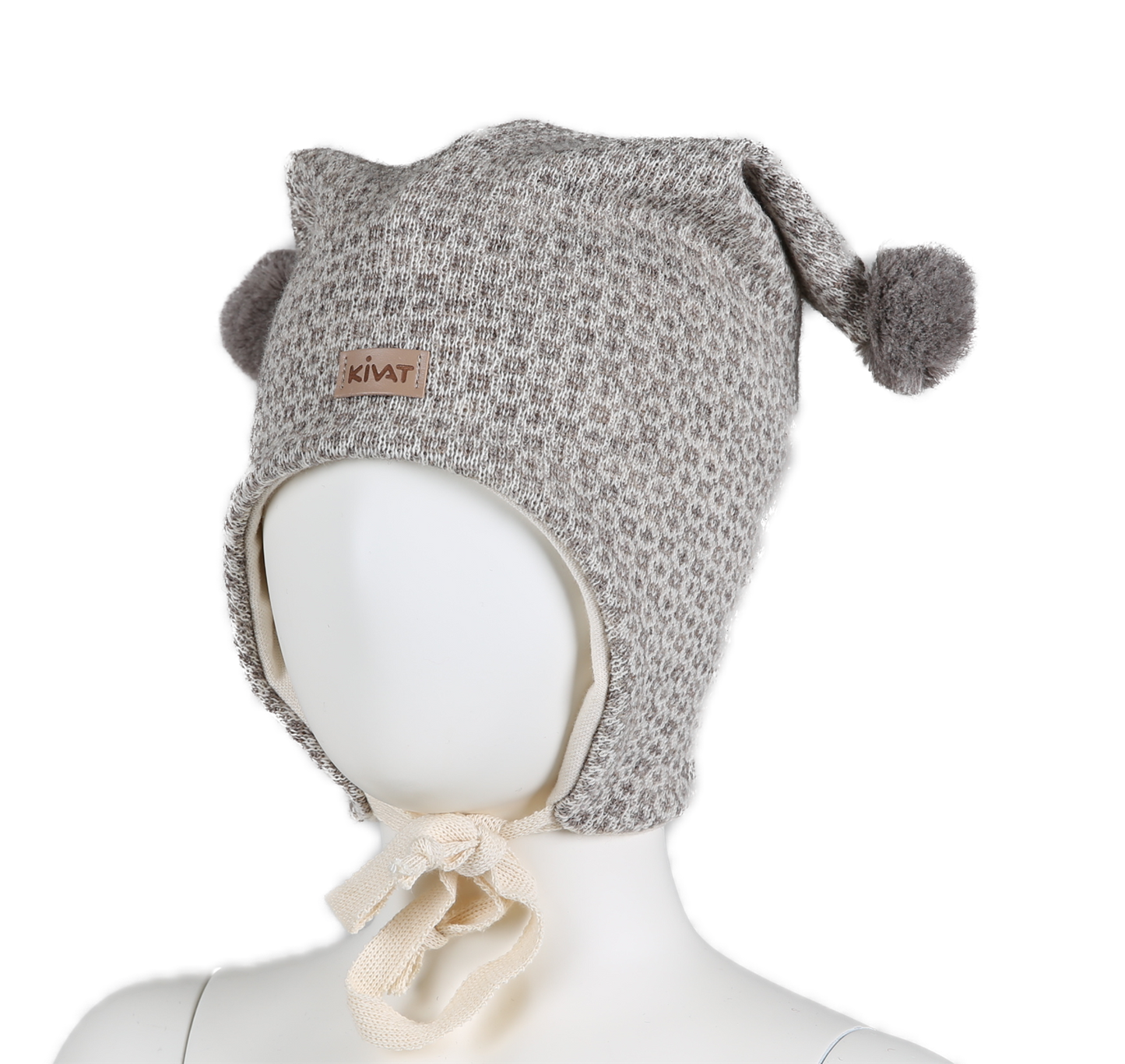 Kivat - Lue med Skinnlapp - Beige - Unisex - 1-8 år