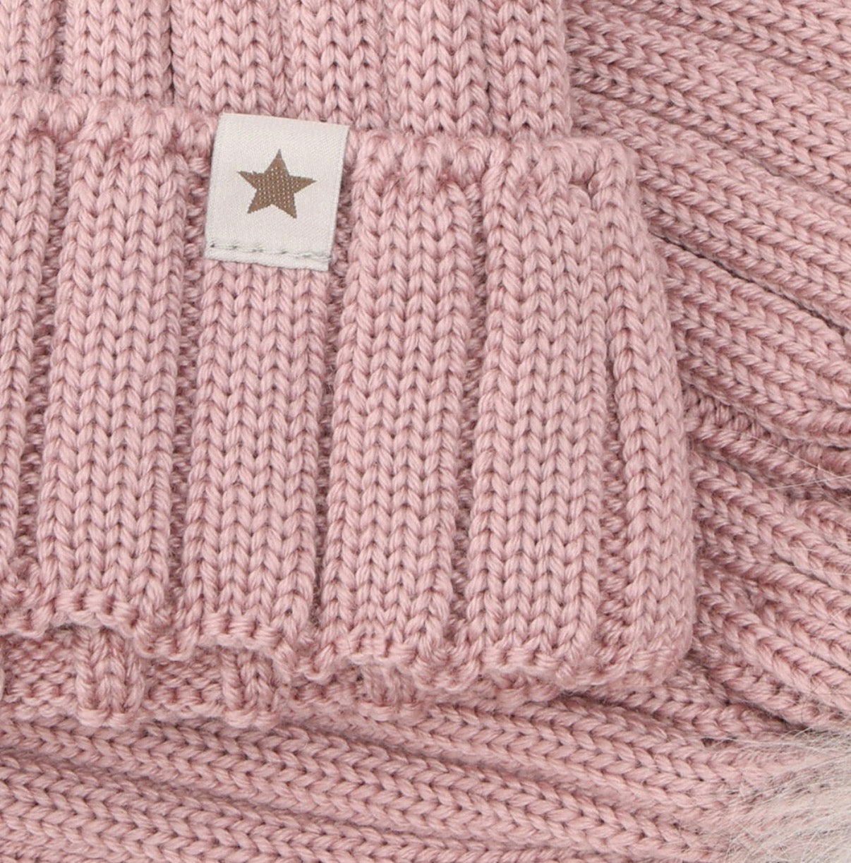 Huttelihut - Hat Knit Alpaca Pom Pom - Rosa - Jente - 6-10 år