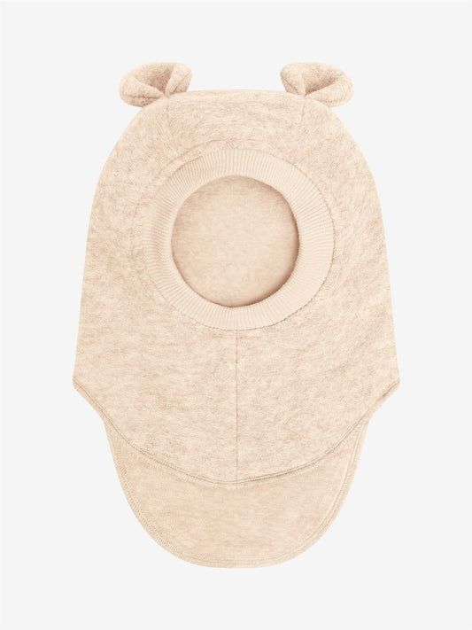 Huttelihut - Balaclava - Ull - Bjørne ører - Beige - Unisex - 1-4 år