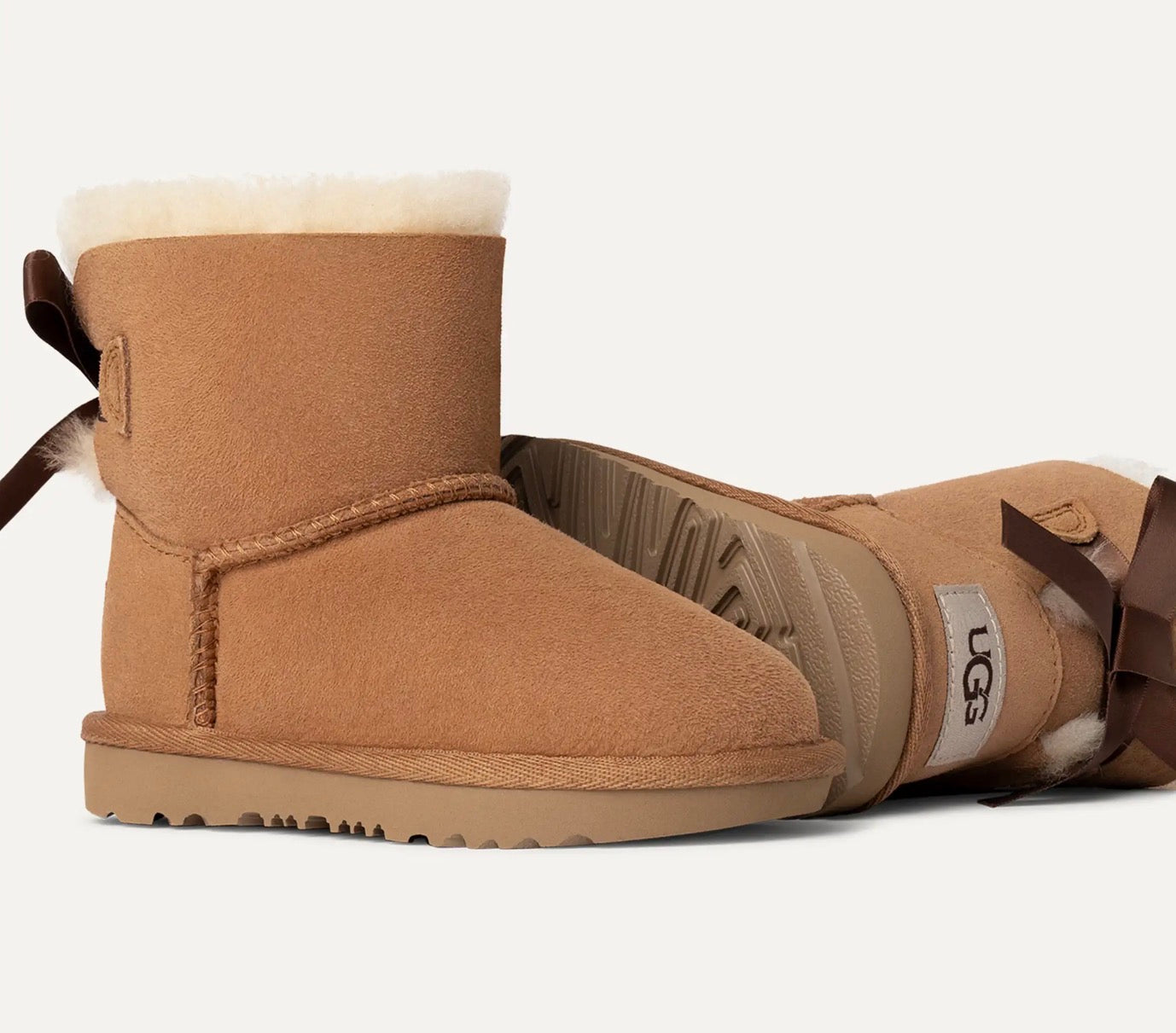 UGG – Toddler Mini Bailey Bow skinnboots – Chestnut – Jente – Str. 22-30