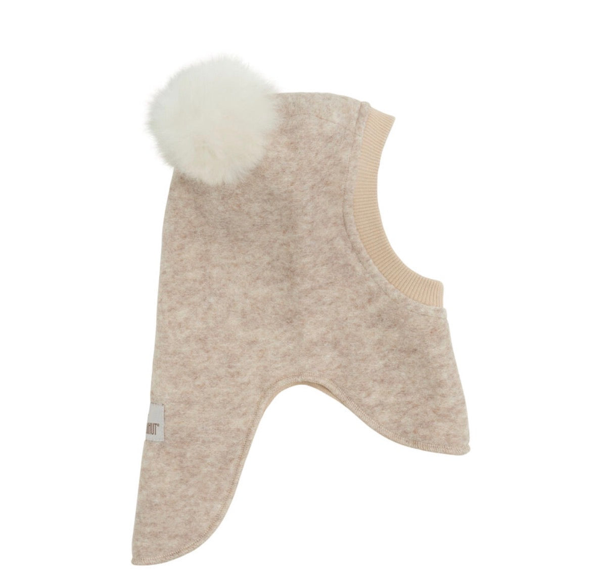 Huttelihut - Balaclava - Ull - Alpacca  dusker - Beige - Unisex - 2-4 år