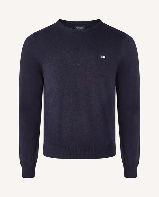 Lexington – Cotton Crew Sweater med logo – Blå – Gutt – 11-16 år