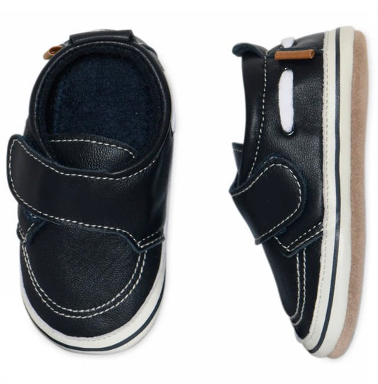 Melton - Leather slippers - Blå  - Gutt  - str 16-23