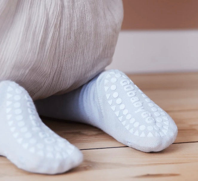 GOBABYGO – crawling tights med antiskli – Lyseblå – Gutt – 0-2 år