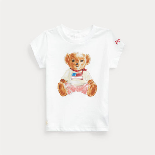 Polo Ralph Lauren - Bear tee - Rosa - Jente - 9-24 mnd