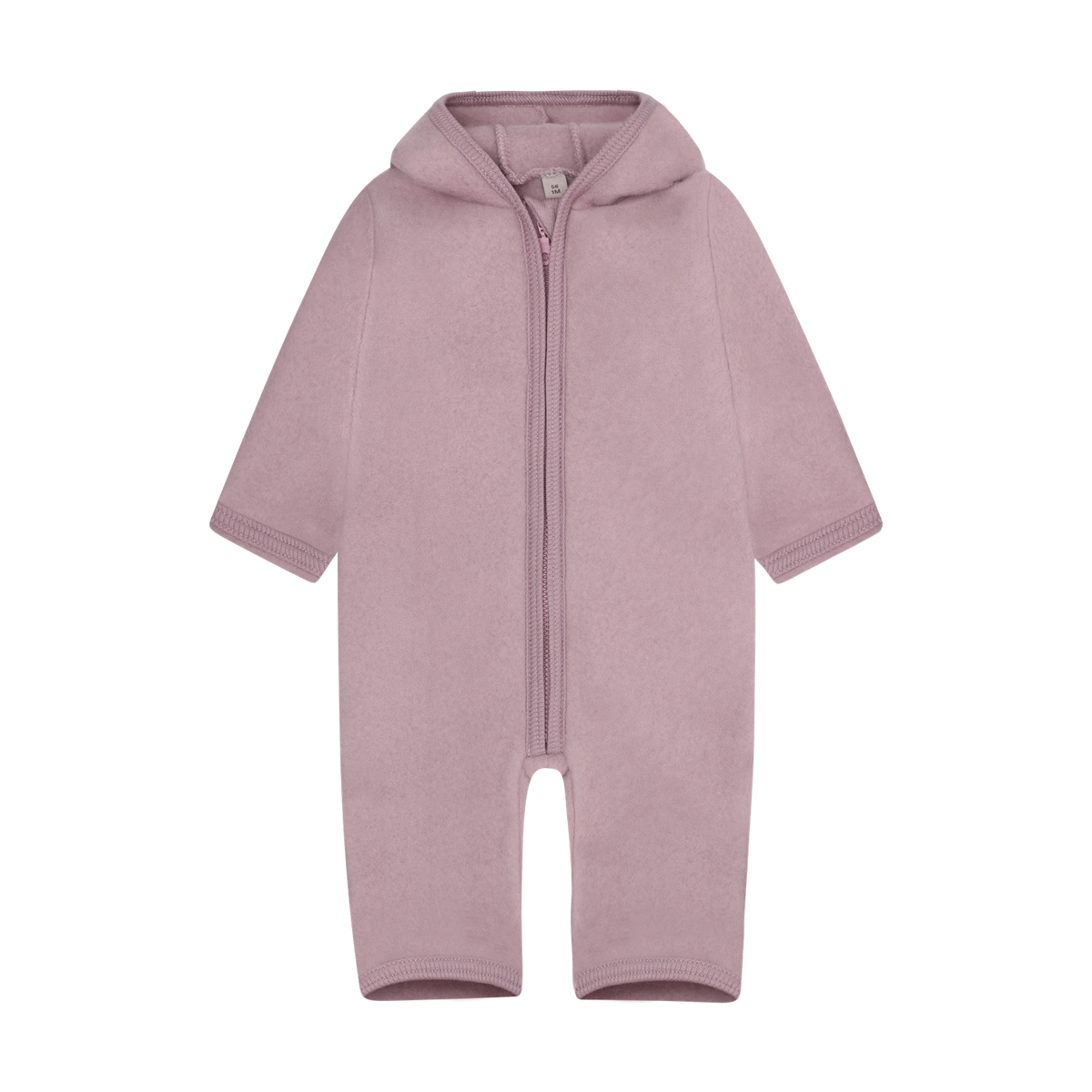 Huttelihut – Ullfleecedress med ører – Gammelrosa – Jente – 0-2 år