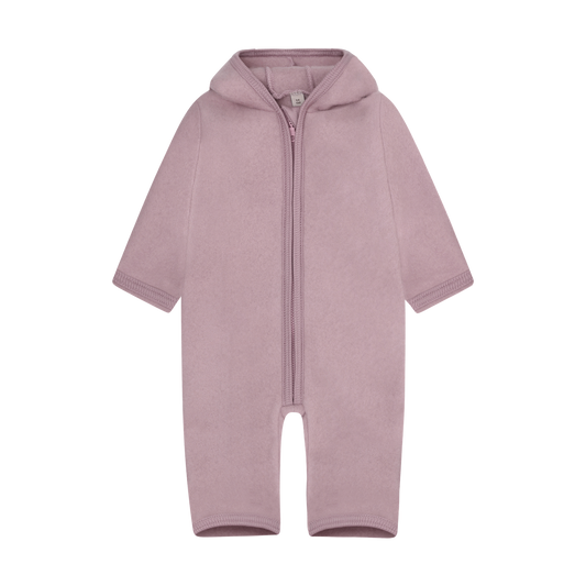 Huttelihut – Ullfleecedress med ører – Gammelrosa – Jente – 0-2 år
