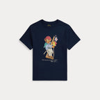 Polo Ralph Lauren – T-skjorte med stort bamsemotiv – Mørkeblå – Gutt – 8-20 år
