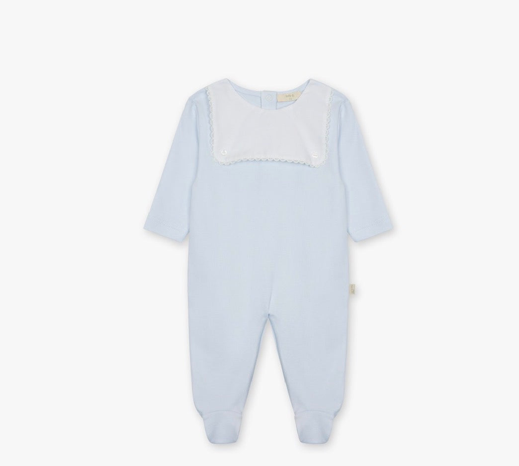 Baby Gi - Velour heldrakt - Lysblå - Gutt - 1-6 mnd
