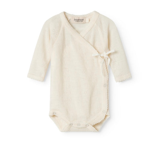 MarMar – Belita Wool Pointelle body – Offwhite – Jente – 0-1 år