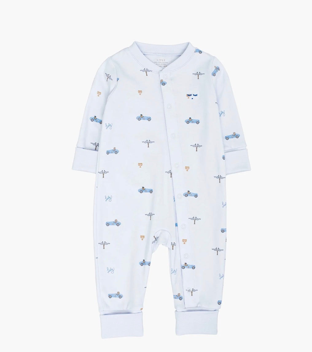 Livly - Cars Overall - Gutt - Blå -  6-18 mnd