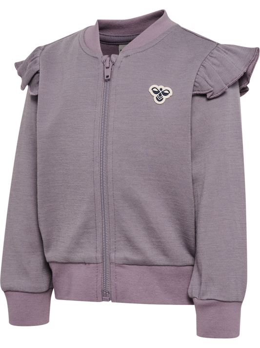 Hummel - Mini Wool Zip Jacket Bee - Lilla - Jente- 1-8 år