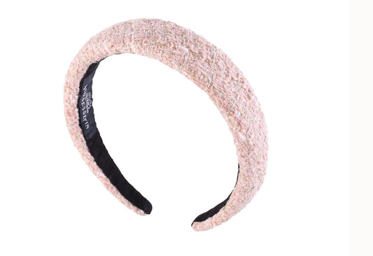 Prinsessefin - Hårbøyle tweed - Rosa