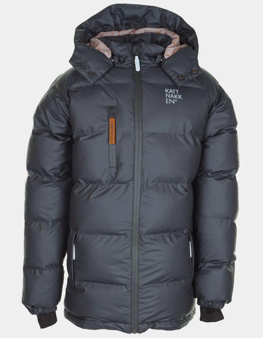 Kattnakken - Boblejakke sludd junior - Unisex - svart - 7-12 år
