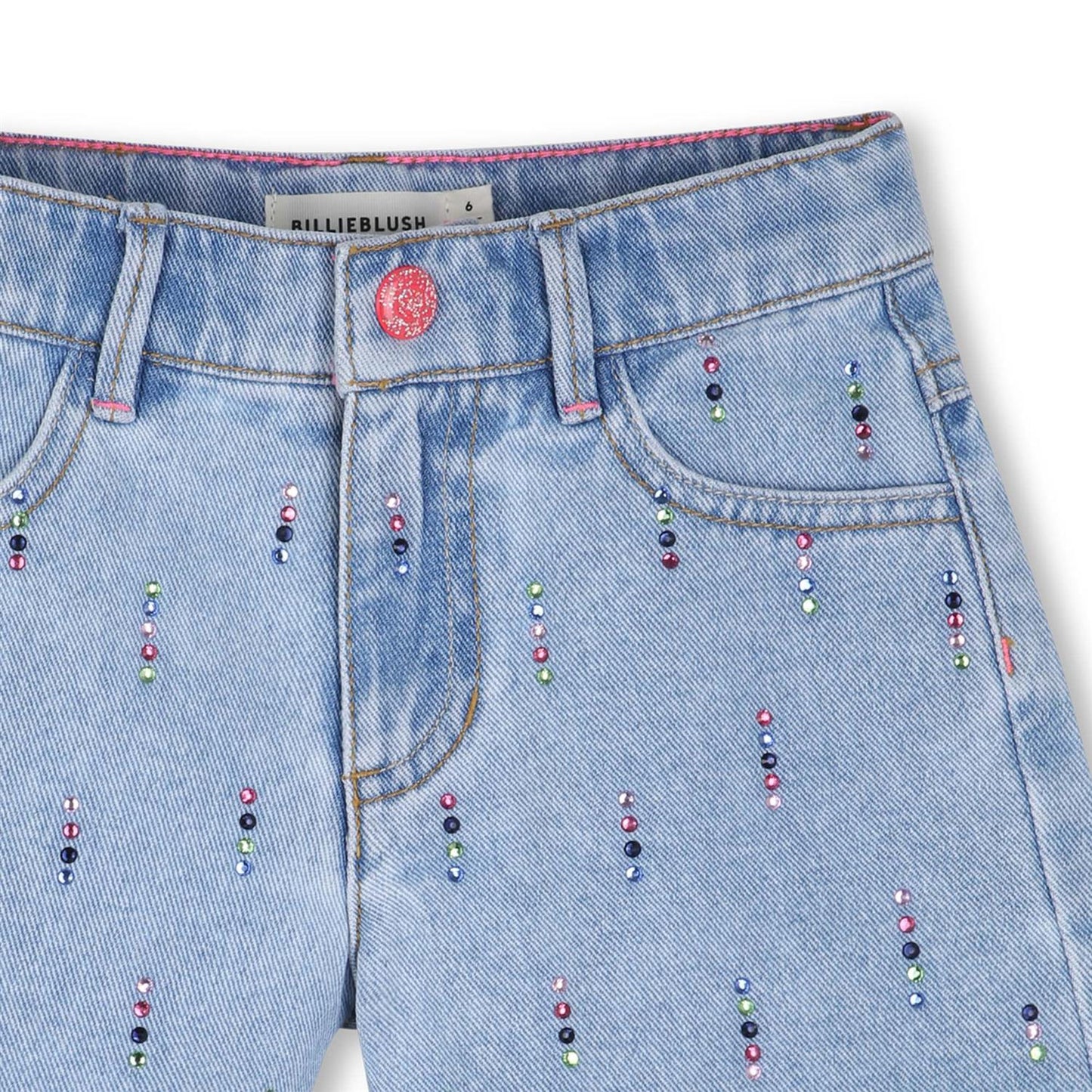 Billieblush – Jeansshorts med glitterdetaljer – Blå – Jente – 4-12 år