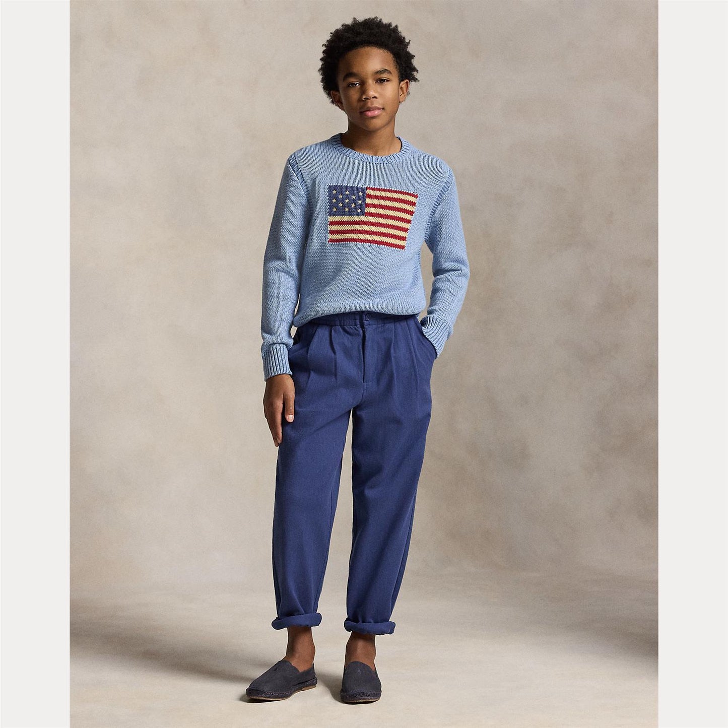 Ralph Lauren - Flagg-genser - Lysblå - Unisex - 8-18 år