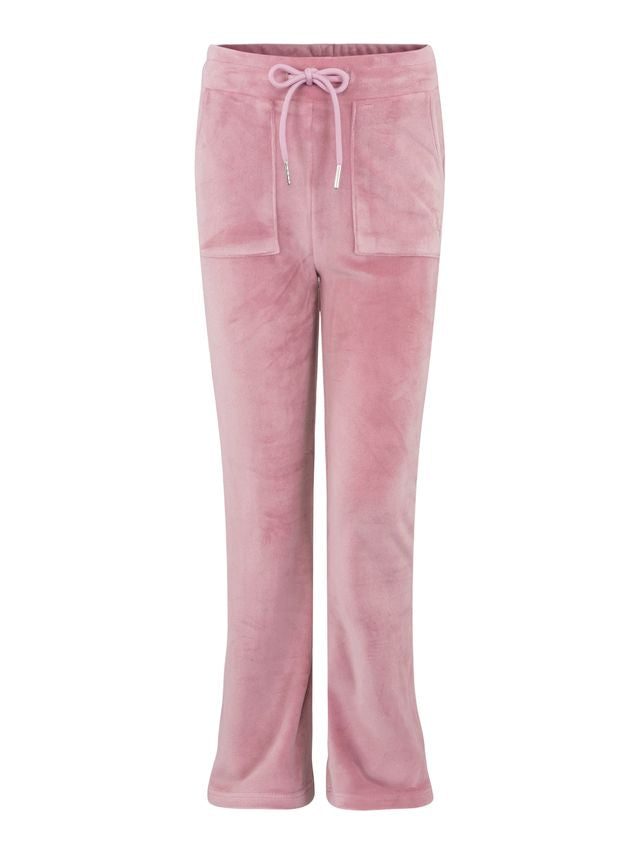 Vilje & Ve - Hermine Velour Pant - Blush Rose - Jente - 4-12 år