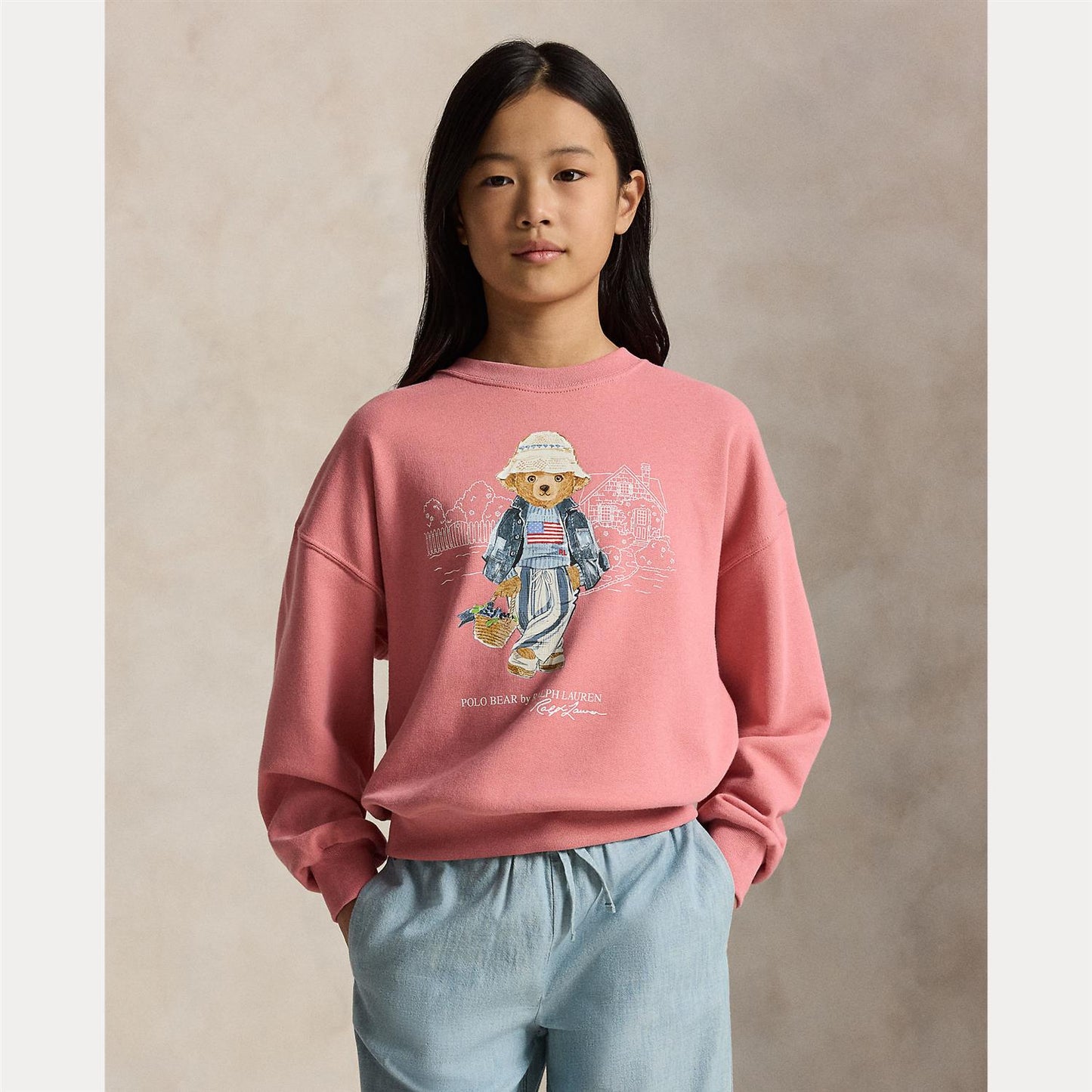 Polo Ralph Lauren - Genser Med Bamse - Rosa - Jente - 7-16 år