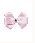 Prinsessefin – Satengsløyfeklemme med diamant – Lys rosa – Jente – One size