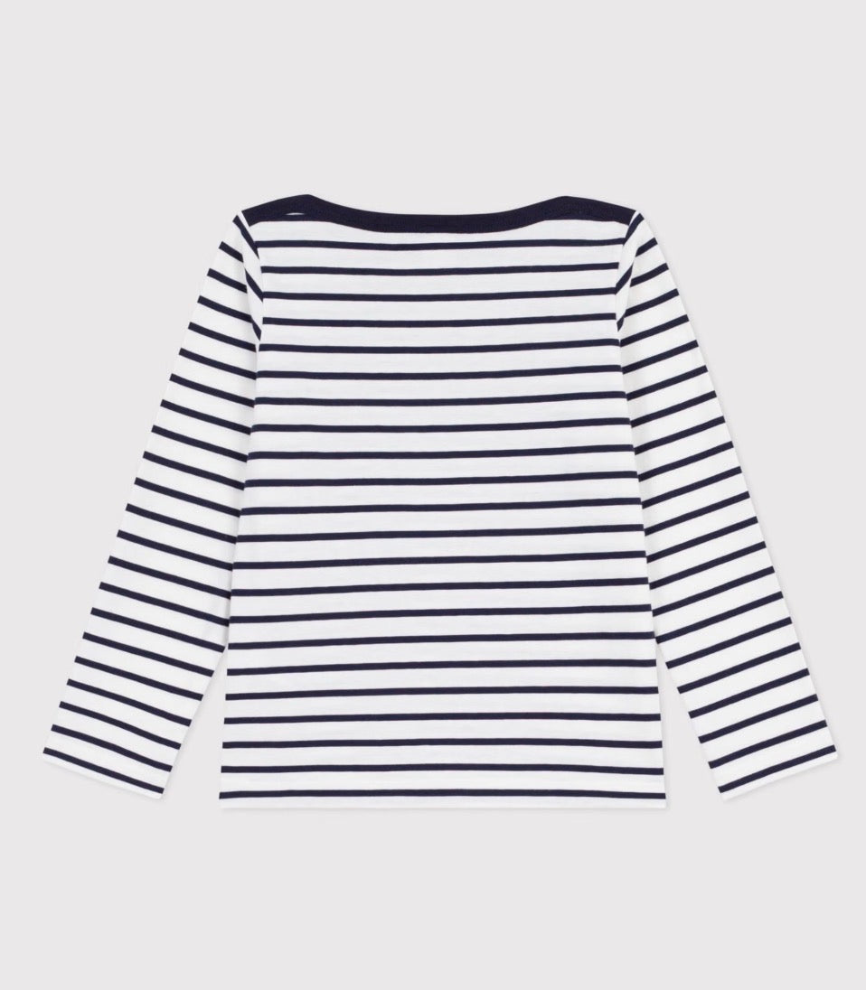 Petit Bateau – Genser med striper – Blå/hvit – Unisex – 4-8 år