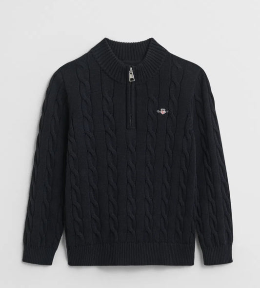 Gant - Flette - Halfzip - Mørkblå - Gutt - 9-11 år