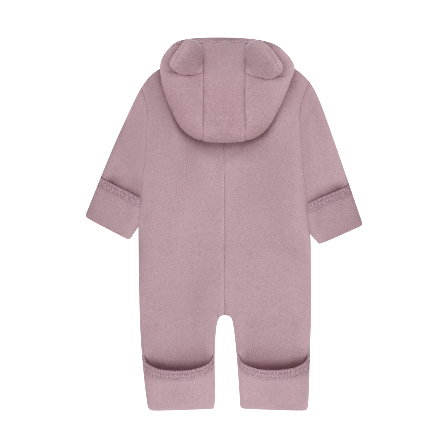 Huttelihut - Pram Suit ears cotton fleece - Jente - gammelrosa  - 56-86 cm