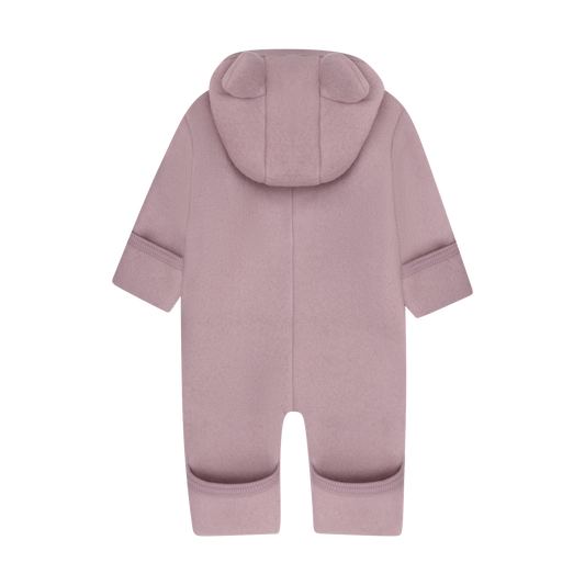 Huttelihut – Ullfleecedress med ører – Gammelrosa – Jente – 0-2 år