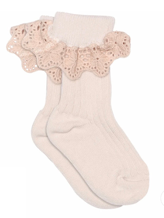 MP – Blonde sokker i bomull – Rosa – Jente – 0-6 år