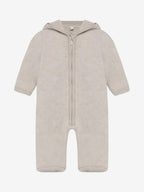 Huttelihut - Pram Suit ears cotton fleece - unisex - camel melange - 56-80 cm