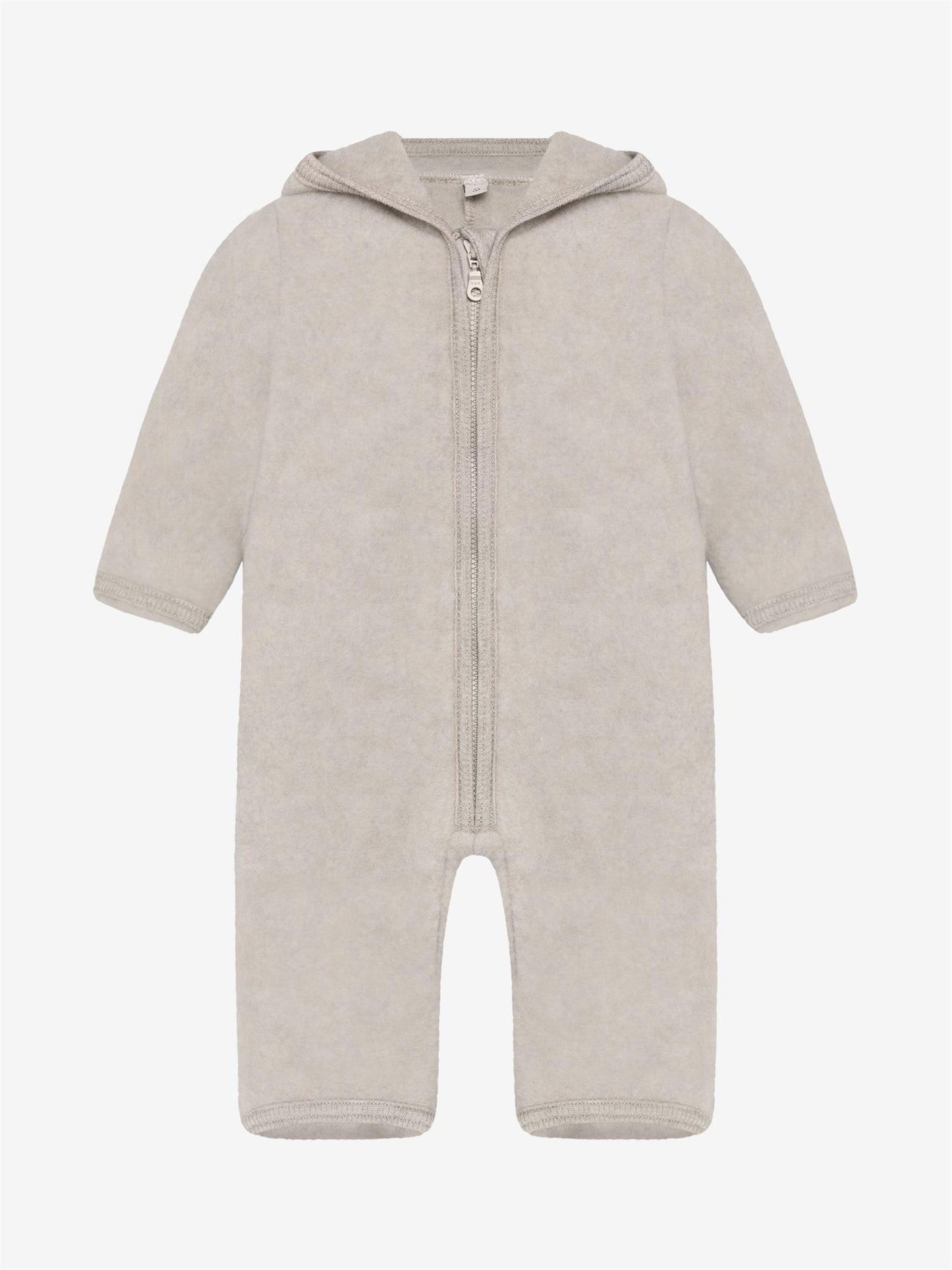 Huttelihut - Pram Suit ears cotton fleece - unisex - camel melange - 56-80 cm