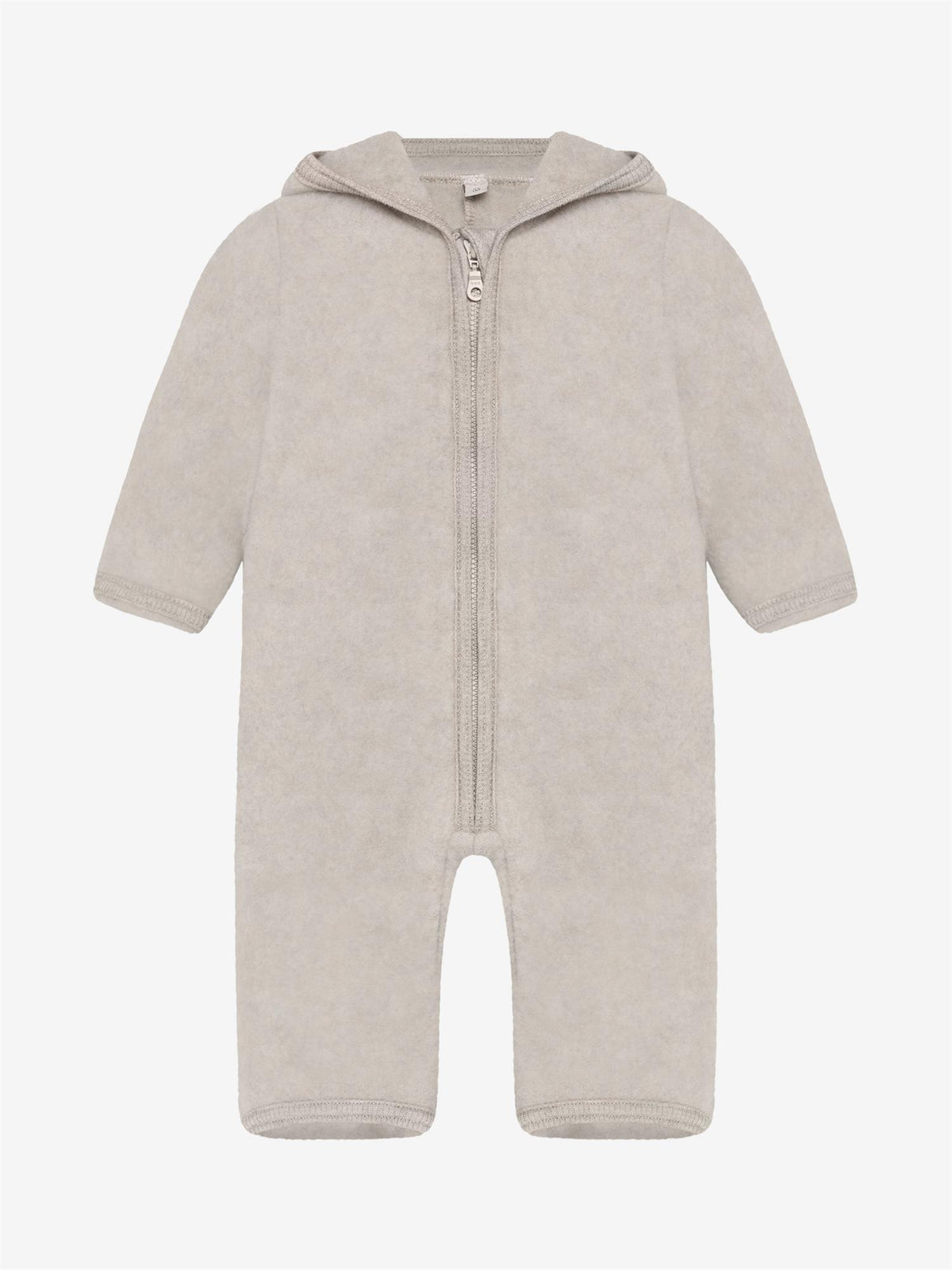 Huttelihut - Pram Suit ears cotton fleece - unisex - camel melange - 56-80 cm