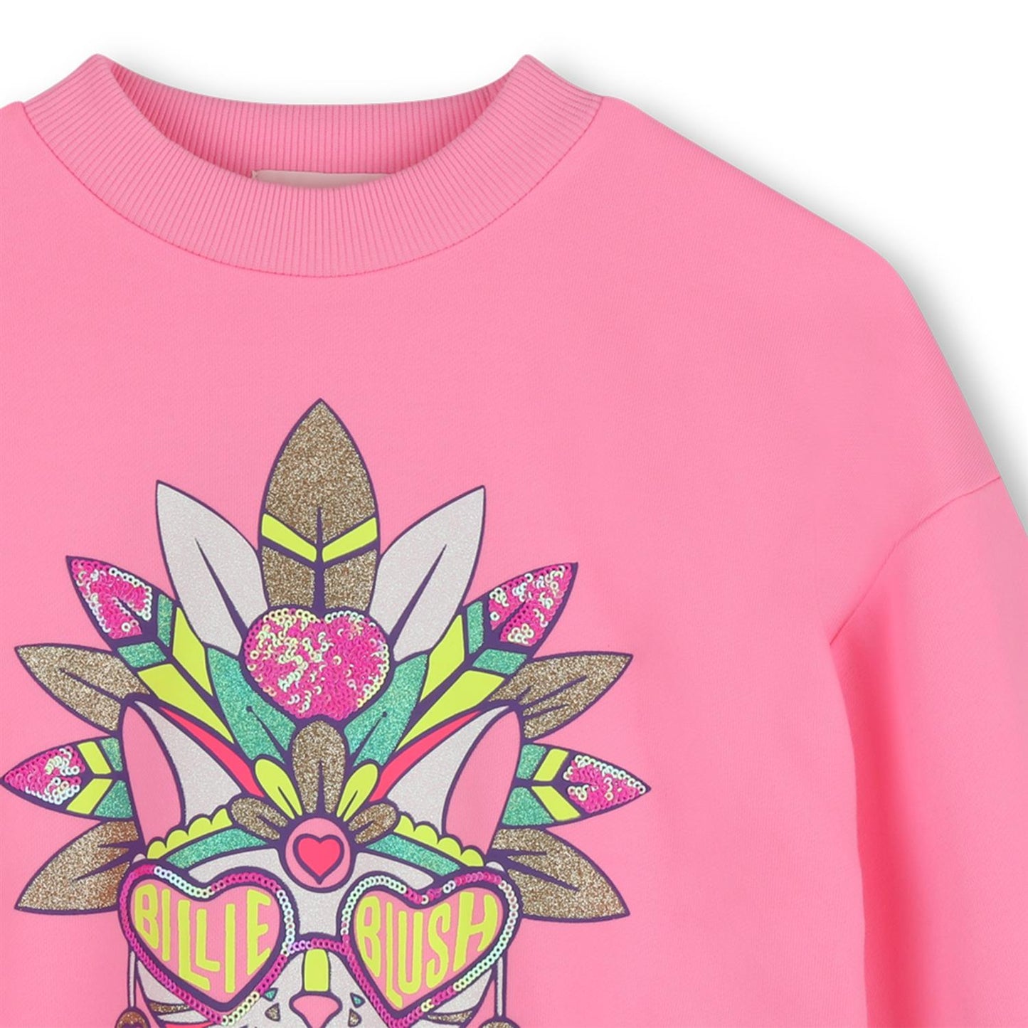 Billieblush – Genser med brystprint – Rosa – Jente – 4-10 år