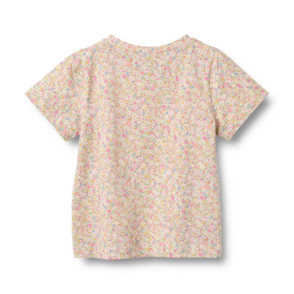 Wheat – Manna T-skjorte med blomstermotiv – Rosa – Jente – 3-12 år