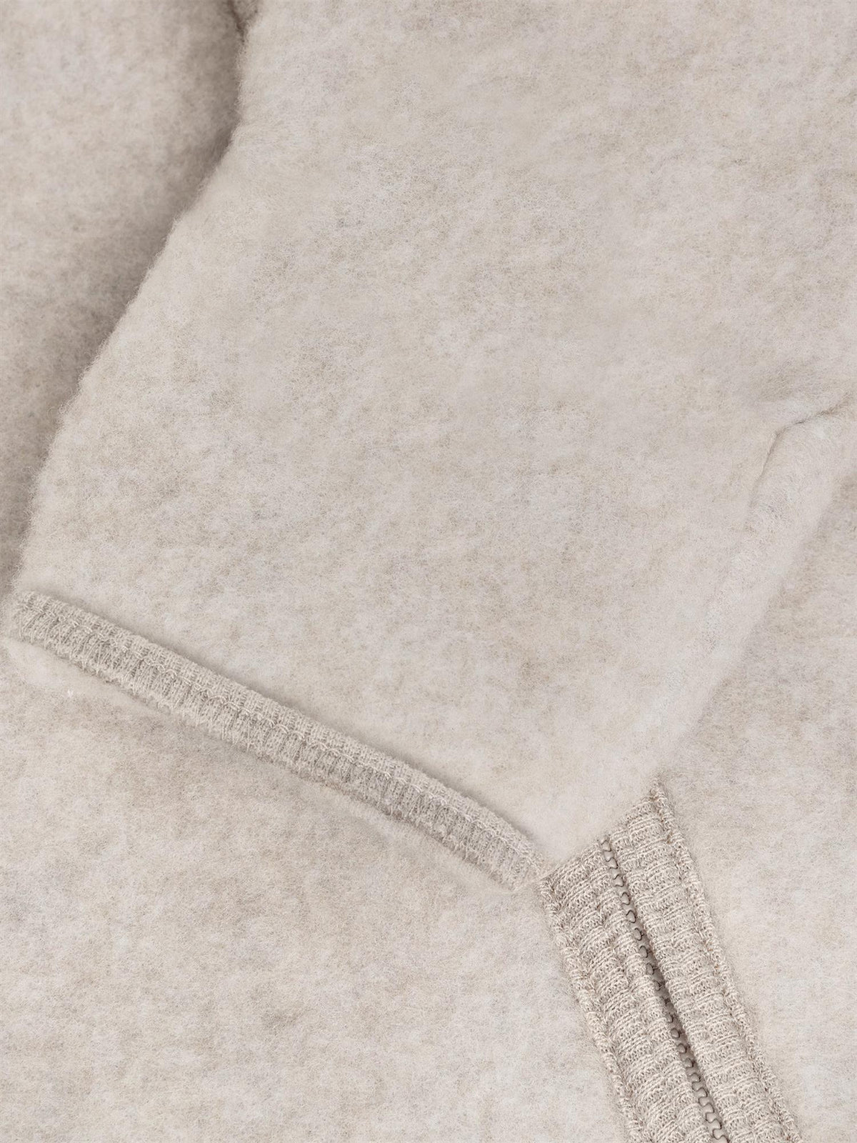 Huttelihut - Pram Suit ears cotton fleece - unisex - camel melange - 56-80 cm