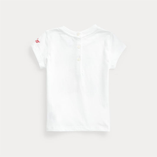 Polo Ralph Lauren - Bear tee - Rosa - Jente - 9-24 mnd