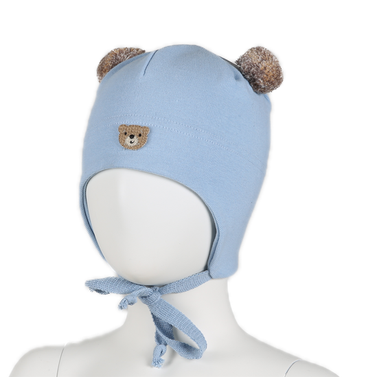 Kivat - Teddybear lue - Lysblå - Gutt - Str 0-2 år