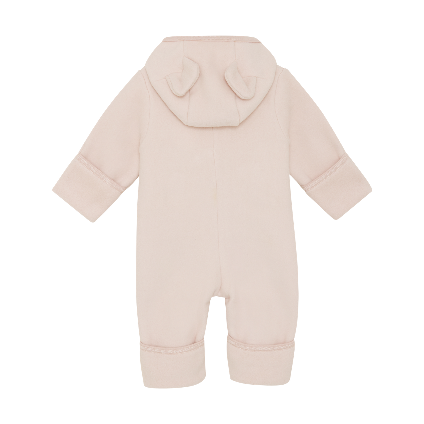 Huttelihut – Pramsuit med ører i bomullsfleece – Rosa – Jente – 0-1 år