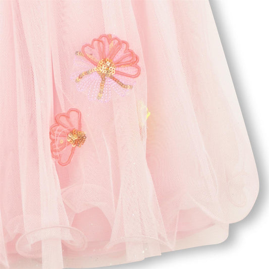 Billieblush – Skjørt med broderte blomster – Rosa – Jente – 4-10 år