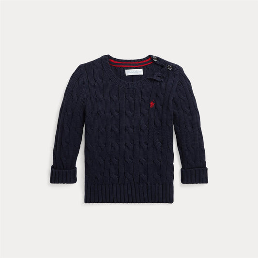 Ralph Lauren Polo - Flettet Genser -  Mørkeblå - Gutt - 18-24 mnd