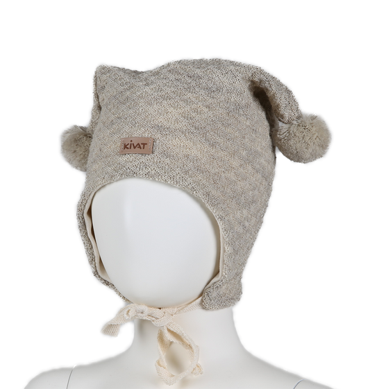 Kivat - Lue med knyting   - beige  - Unisex  - 1-8 år