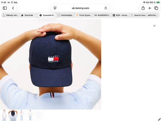 Tommy Hilfiger – T-skjorte med logo – Lyseblå – Unisex – 2-7 år