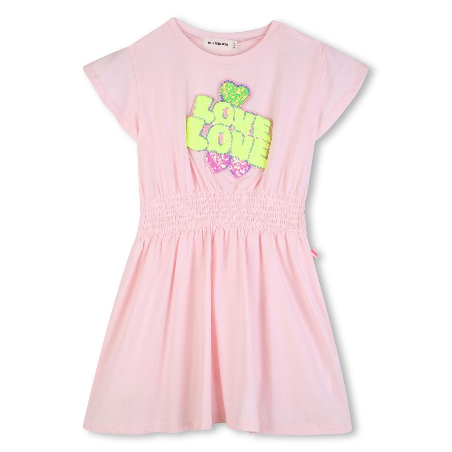 Billieblush – Kjole med strikk og print – Rosa – Jente – 4-10 år