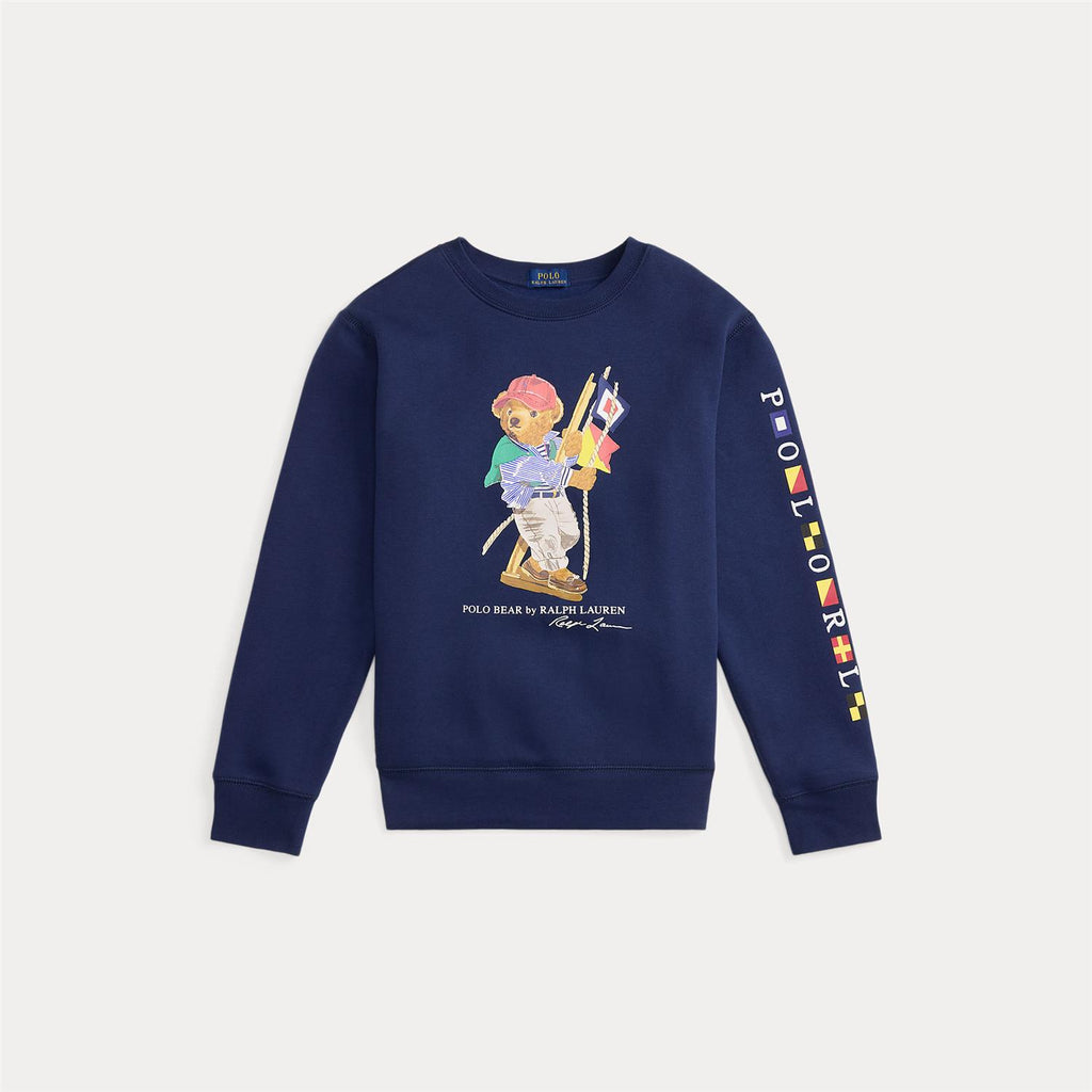 Polo Ralph Lauren – Collegegenser med bamsemotiv – Mørkeblå – Gutt – 3-7 år