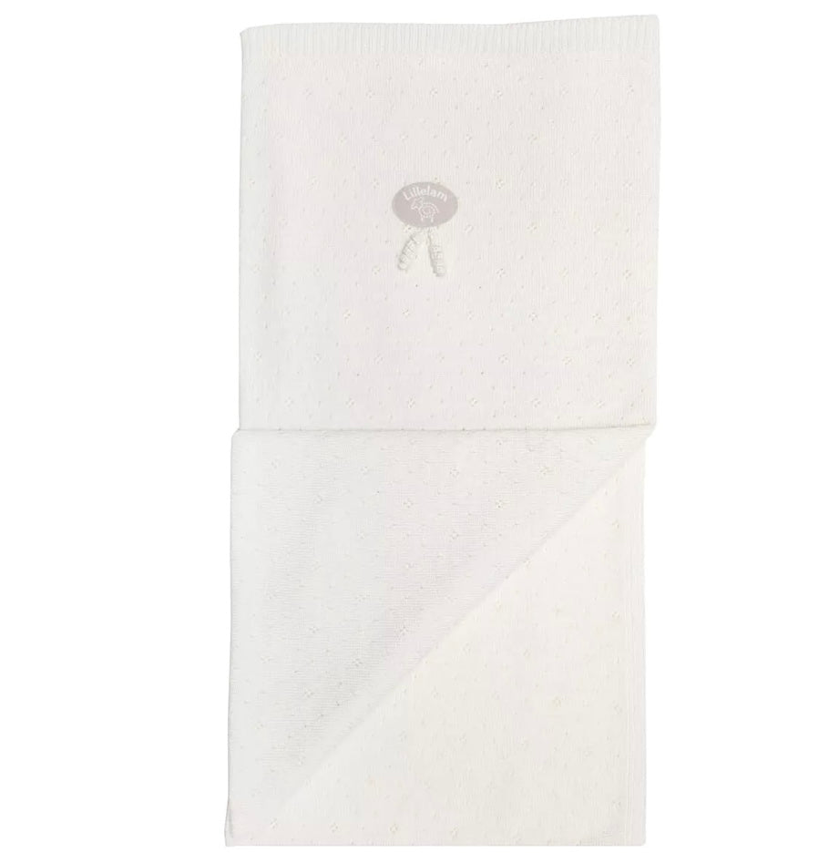 Lillelam - Pledd tynn Classic - Hvit - Unisex - Onesize